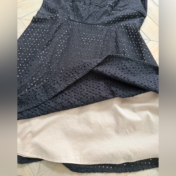 LOFT Black Sleeveless Eyelet Mini Dress - Picture 5 of 6